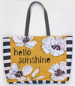 Hello Sunshine Canvas Shopping Bag